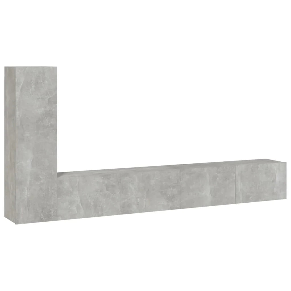 Set di mobili da 3 pezzi tra cui armadio credenza mobile TV televisore per soggiorno camera da letto salotto legno ingegnerizzato grigio 02_0024501
