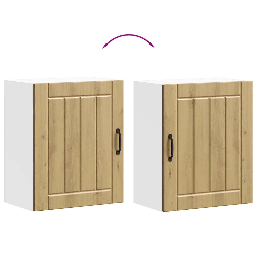 Pensile da Cucina Lucca Rovere Artigianale in Legno Multistrato 853815