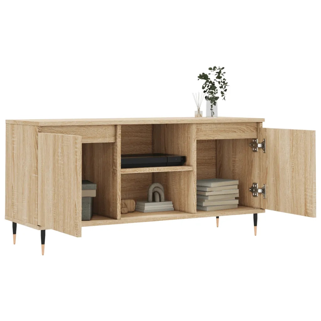 Mobile Porta TV Rovere Sonoma 104x35x50 cm in Legno Multistrato 827007