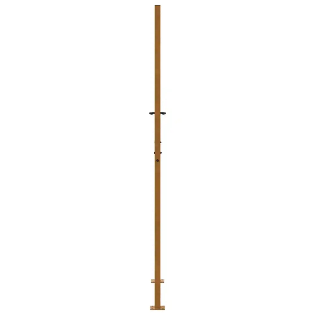 Cancello da giardino 100x200 cm in acciaio corten con design a croce 4101008