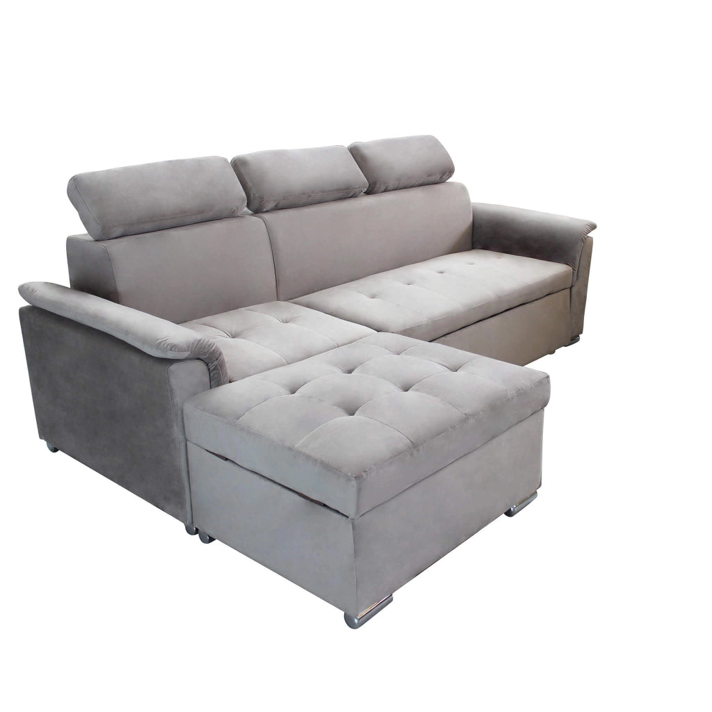 Divano Letto con penisola in Tessuto cm 234x148x84 - ALF