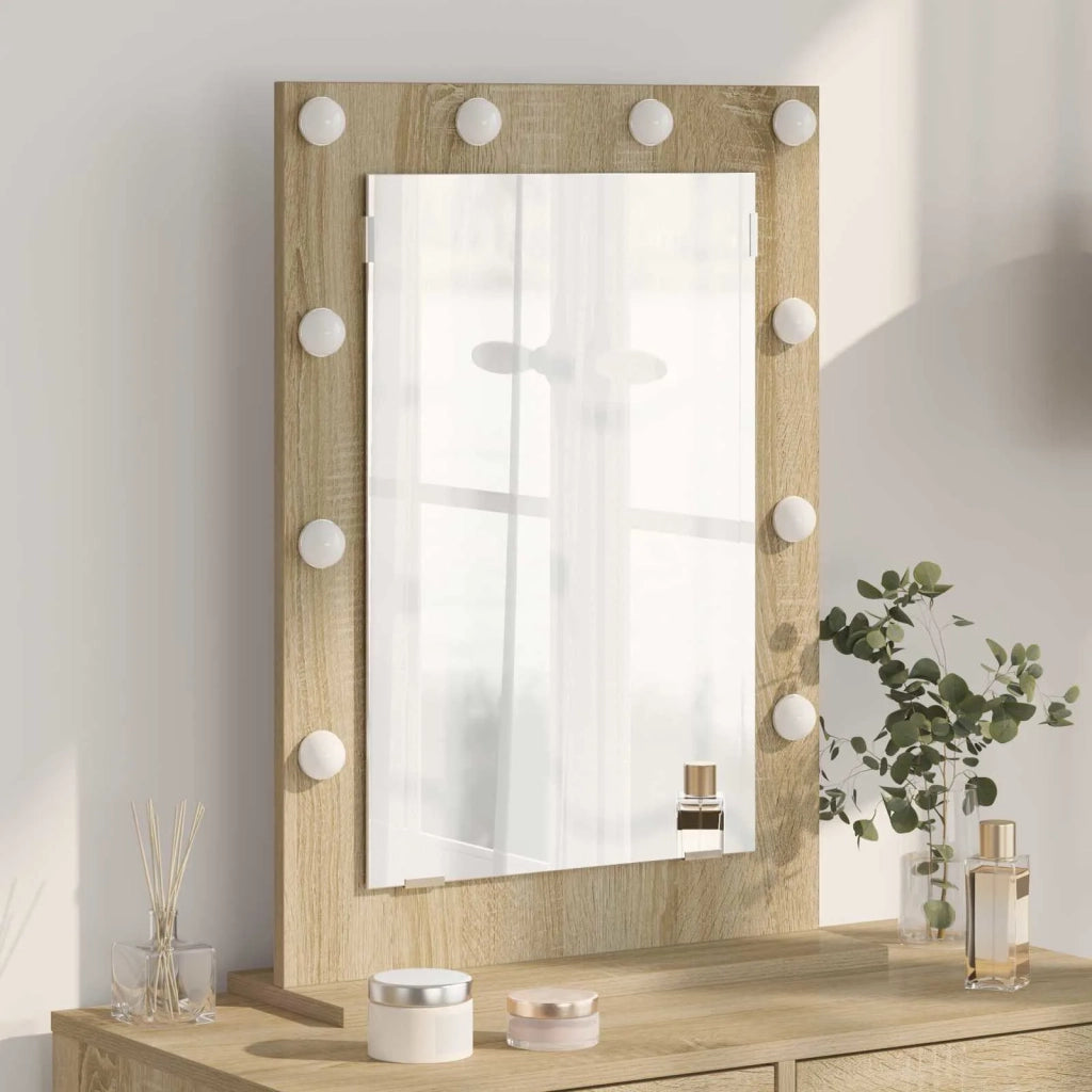 Specchio da Vanità Rettangolare Rovere Sonoma 70 x 50 x 18 cm 868335