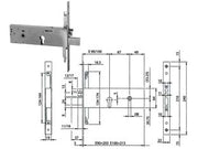 ELETTROSERRATURA TRIPLICE DA INFILARE PER FASCIA CIL.EU. MM.64 H 96392  mm.90 (963920902)    ISEO