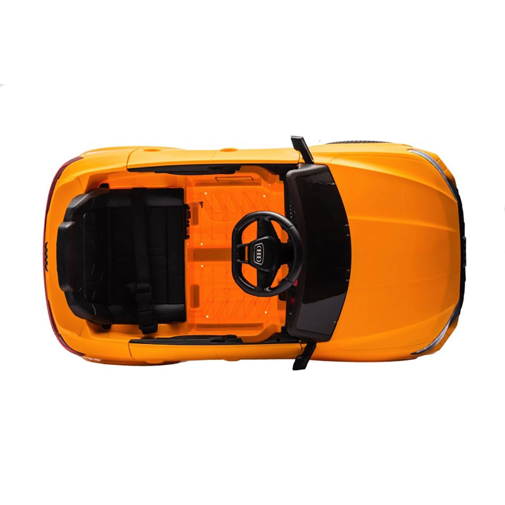Macchina Elettrica per Bambini 12V Licenza Ufficiale Audi SQ8 E-Tron con Telecomando e Sedile Pelle Giallo