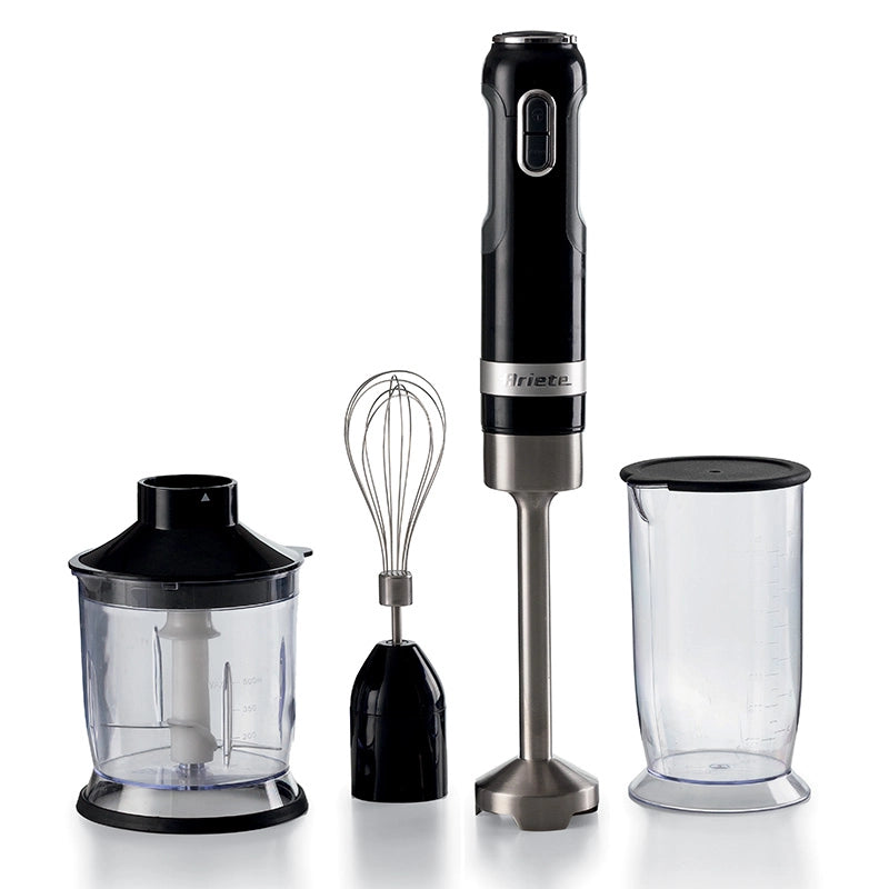 Ariete 602 frullatore a immersione moderna, 1000w, 10 velocità + turbo, accessori inclusi, nero - ARI0602/02