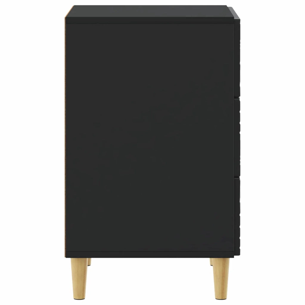 Comodino Nero 43 x 39,5 x 66,5 cm Legno ingegnerizzato 895016