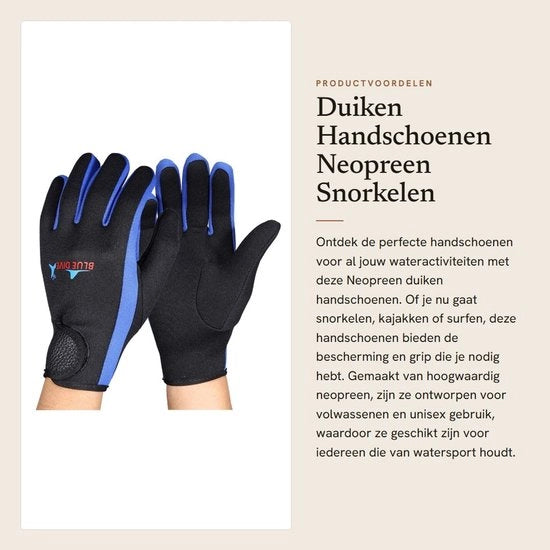 Guanti da nuoto in neoprene - adatti per snorkeling, kayak e surf - sport acquatici - leggeri e confortevoli - guanti da nuoto per sport acquatici