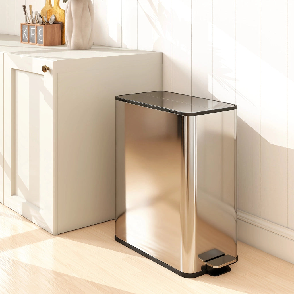 Bidone per rifiuti 2 x 28L ¨C zephmum ¨C Acciaio inossidabile
