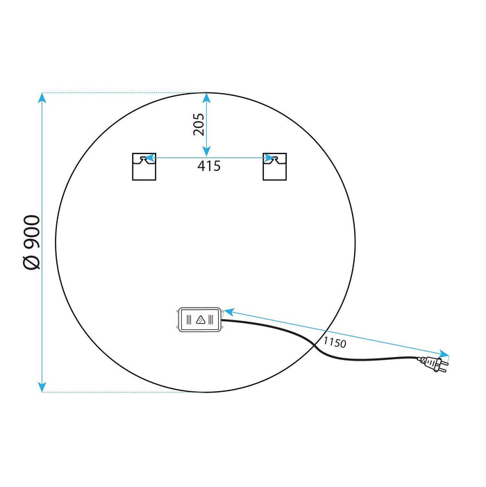 Specchio Led 100cm Mmj Brush Gold