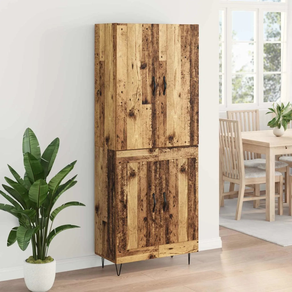 Credenza 2 pz | Madia | Buffet da pranzo | Armadio da pranzo Legno vecchio Legno multistrato