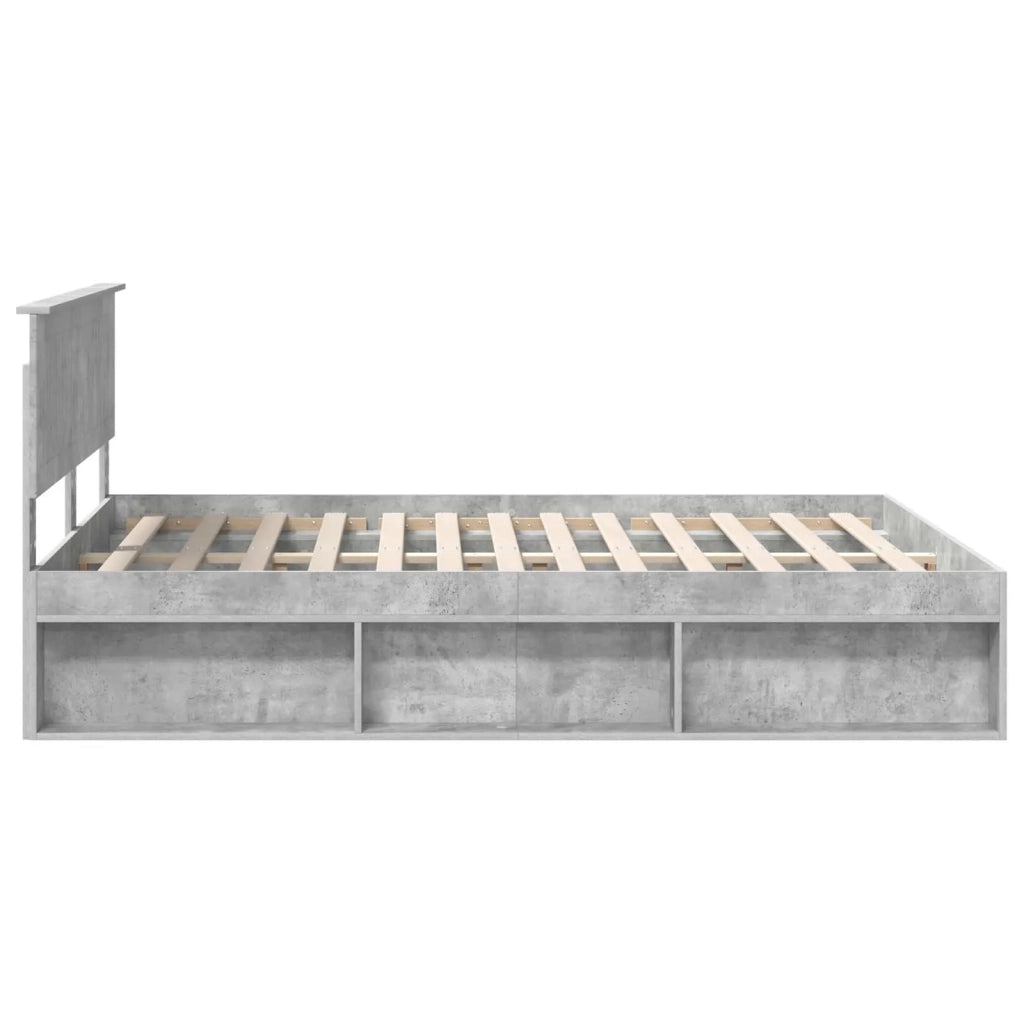 Struttura del letto Grigio Concretè 150 x 200 cm Pino massello