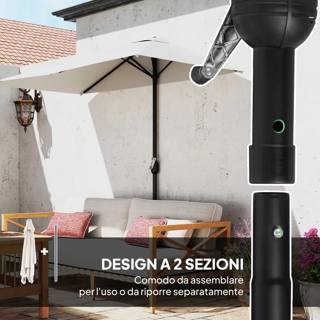 Ombrellone da Parete Mezzaluna ¨C zephmum ¨C Crema