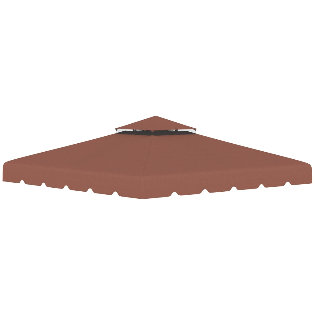 Tetto per Gazebo 3x3 m ¨C zephmum ¨C Marrone, Copertura Doppia, 8 Fori di Drenaggio