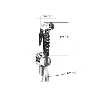 Kit idroscopino con supporto in ottone cromato
