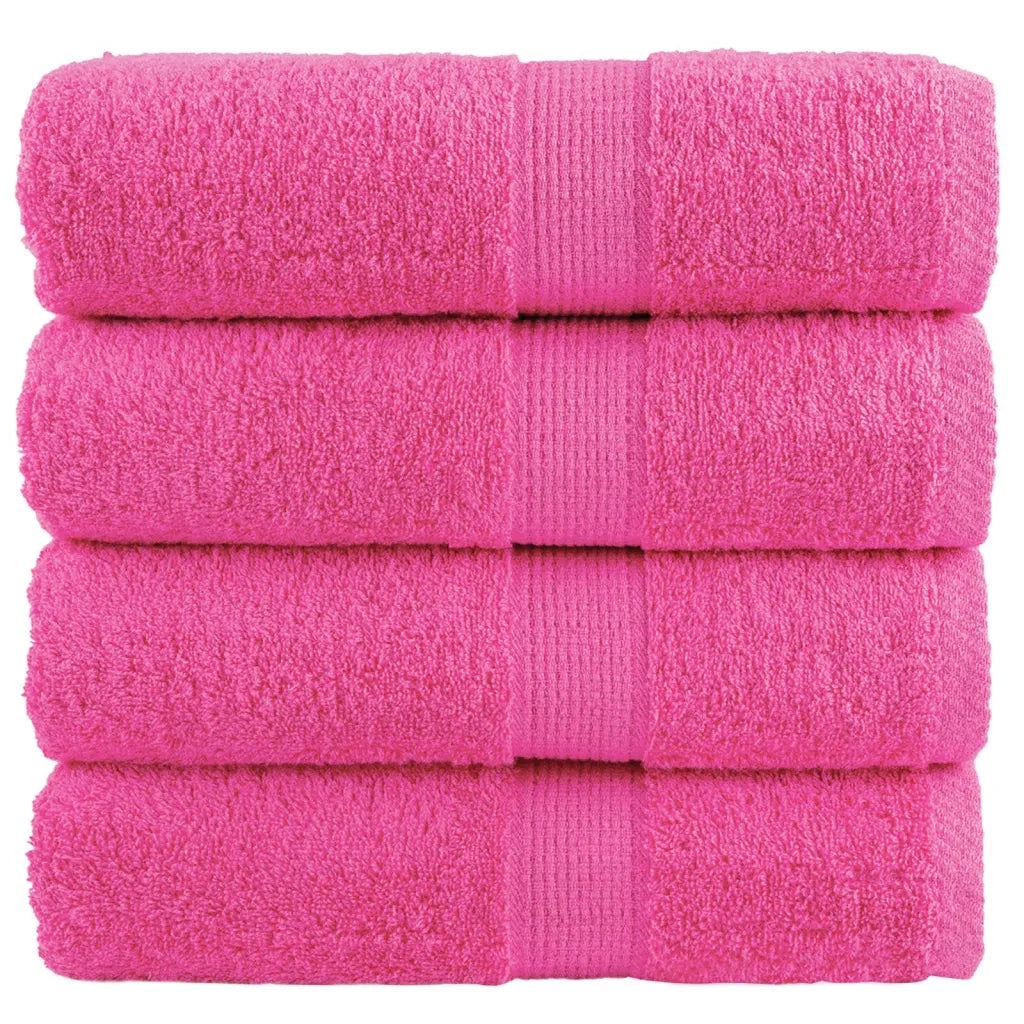 Asciugamani per Ospiti SOLUND 4 pz Rosa 30x50 cm 600 gsm