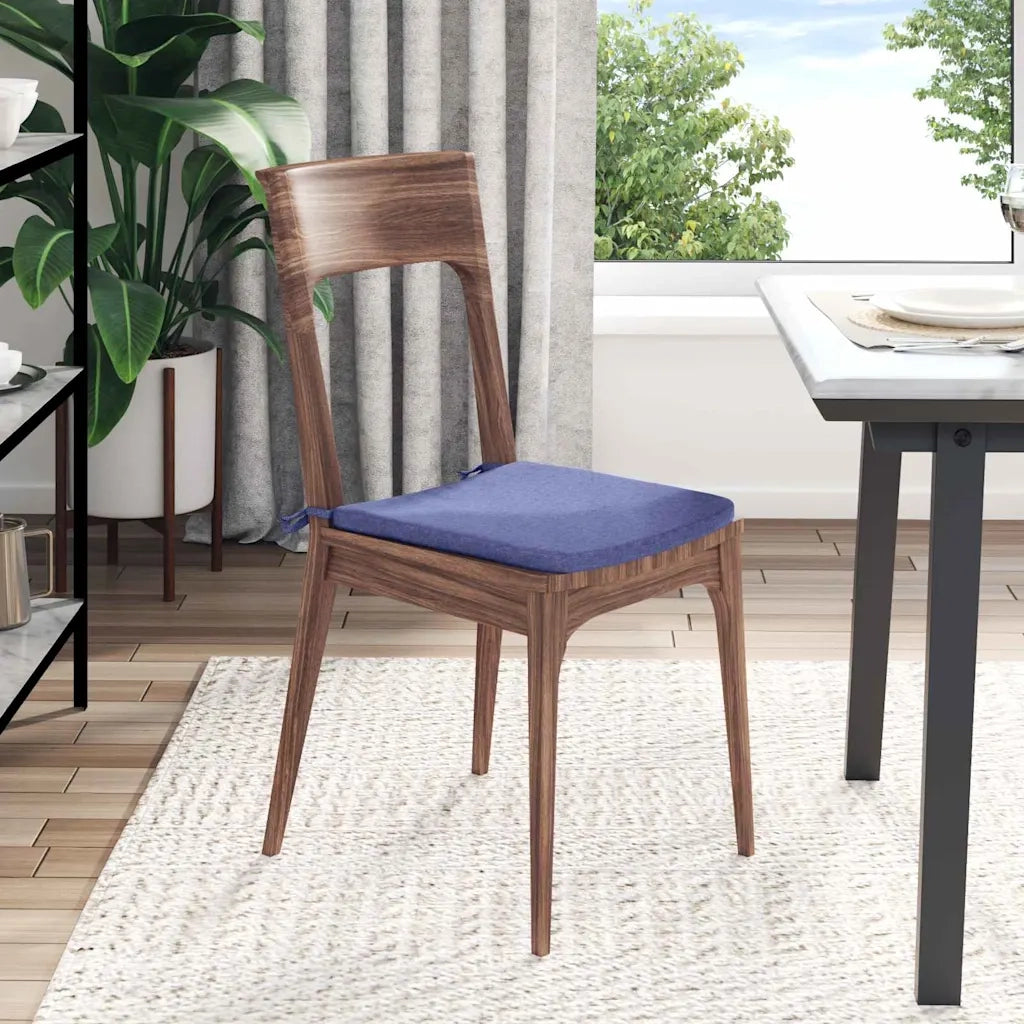 Cuscini per Seduta 4 pz | Cuscini per sedie Blu jeans 40 x 40 x 3 cm Tessuto