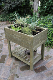 FIORIERA GIARDINIERA RIALZATA LEGNO 80X50XH80 CM