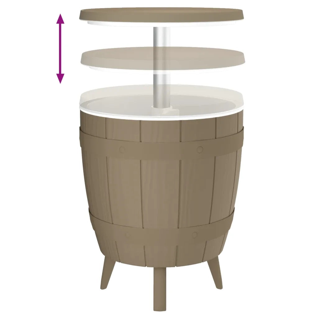 Tavolo Frigo 3 in 1 Polipropilene Marrone Chiaro 364160