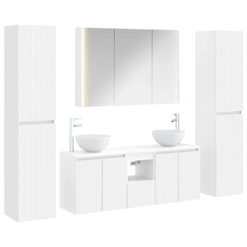 Set di mobili per il bagno 6 pcs Bianco 3407215