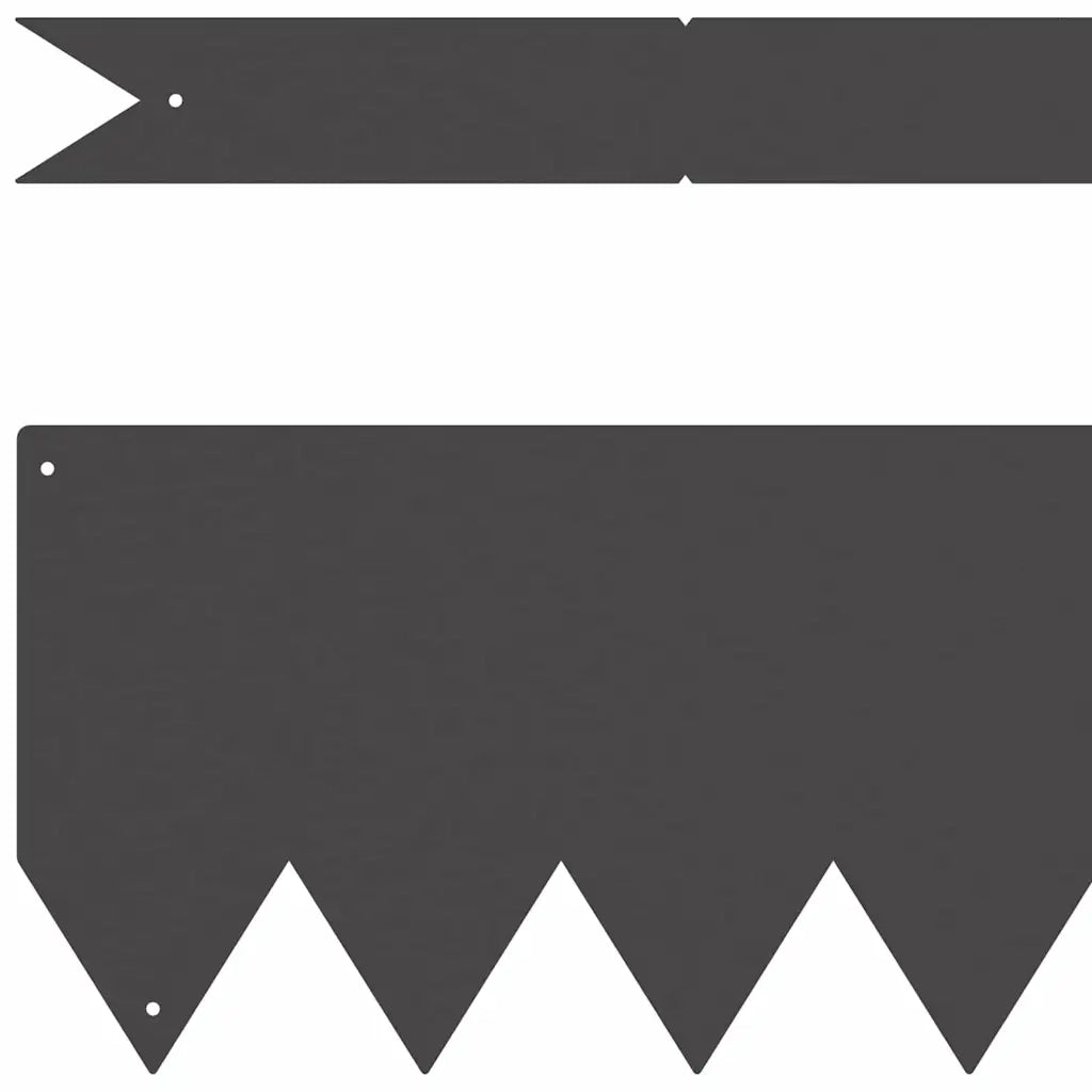 Bordura per Prato 10 pcs Nero 100 x 0,05 x 15 cm 865918