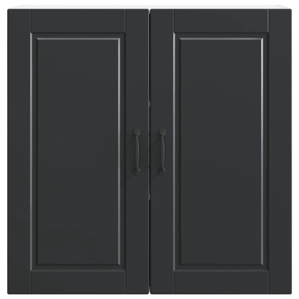 Mobile da cucina moderno da parete con pratico spazio di archiviazione 80 x 31 x 80 cm legno ingegnerizzato nero 02_0054399