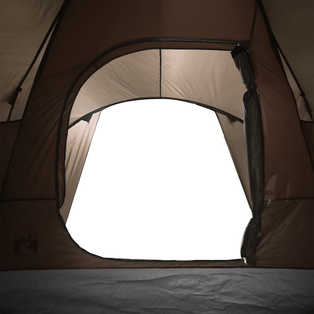 vidaXL Tenda da Campeggio a Cupola per 6 Persone Marrone Impermeabile