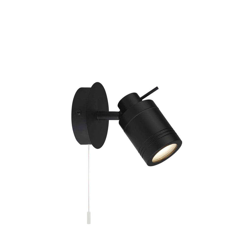 Plafoniera Contemporanea Sansone Acciaio Nero Policarbonato 1 Luce Gu10