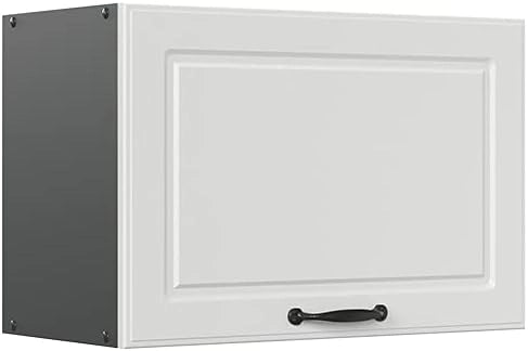 Pensile da cucina R-Line, Bianco casa di campagna, 60 cm Piatto, per la libera combinazione all'interno di sistemi cucina modulari