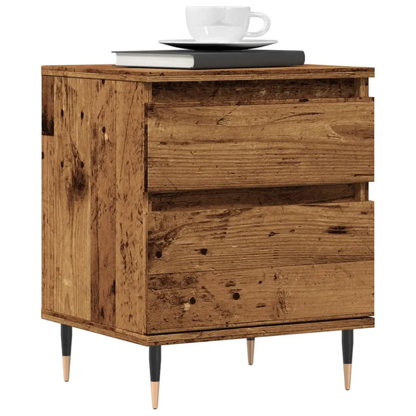 Comodino Legno Antico 40x35x50 cm in Legno Multistrato 857396