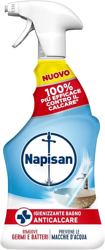 SPRAY NAPISAN 3 PZ IGIENIZZANTE BAGNO ANTICALCARE 740 ML L'UNO RIMUOVE GERMI E BATTERI PREVIENE LE MACCHIE DI ACQUA