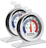 Termometro per frigorifero - Accuratezza nella misura della temperatura - Ideale per uso domestico - Realizzato in acciaio inossidabile - Due pezzi
