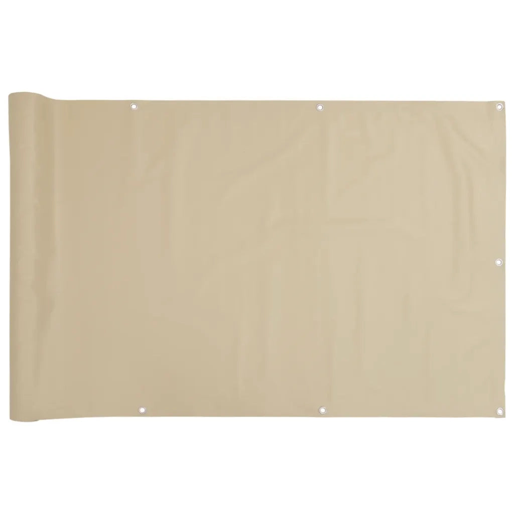 Paravento da Balcone Beige 90x300 cm in Tessuto Oxford