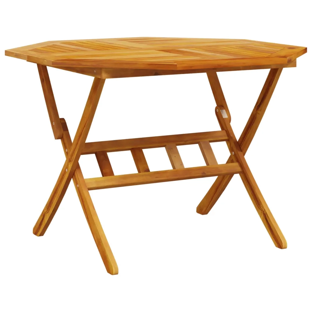 Set Pranzo da Giardino Pieghevole 5pz Legno Massello di Acacia 3295248