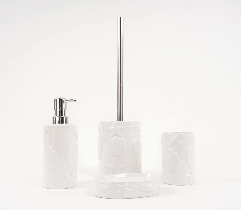 Set accessori bagno bianco