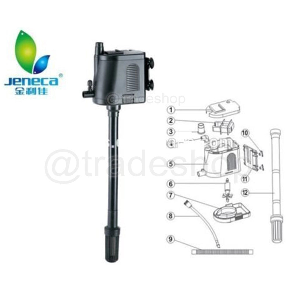 Trade Shop - Filtro Interno Pompa Sommergibile Per Acquario 15w 900 L/h Ipf-1990 Jeneca -