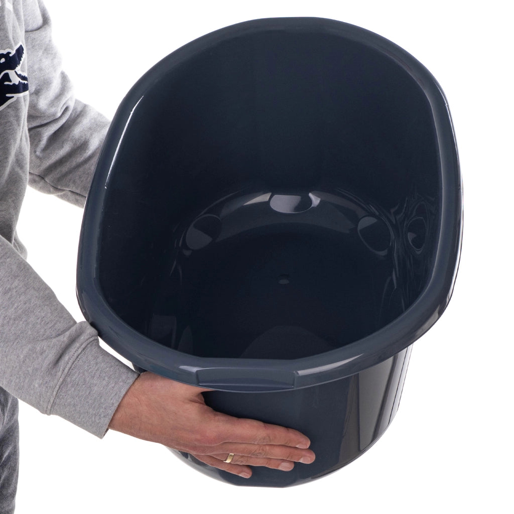 Bacinella per bucato in plastica KADAX, ovale, da 30 litri, con manici.