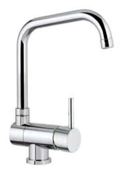 Miscelatore Sottofinestra Lavello serie Messina bocca Alta angolo tubo pieghevole Argo Rubinetterie Colore: Cromato