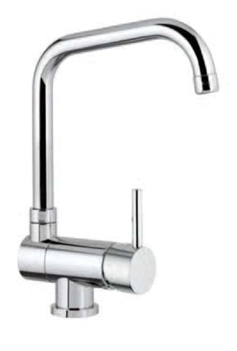 Miscelatore Sottofinestra Lavello serie Messina bocca Alta angolo tubo pieghevole Argo Rubinetterie Colore: Cromato