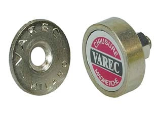 CRICCHETTI MAGNETICI A PASTICCA CON VITE- - ø mm.14x5,5h. attrazione Kg.1,5 (RPV14) - 24 pezzi VAREC