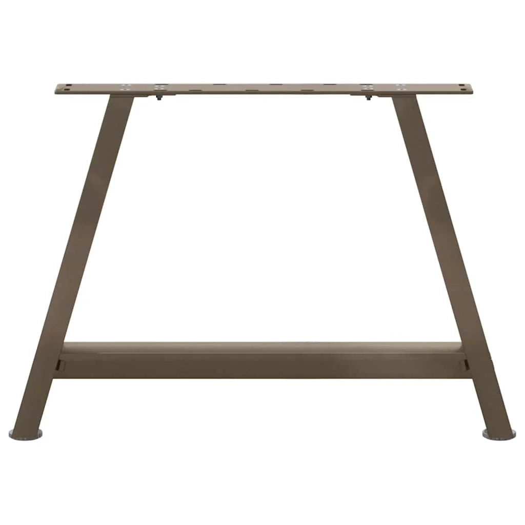 Set di 2 gambe per tavolino da caffè a forma di A 70 x 42 cm con piedini regolabili design moderno acciaio nero 02_0057122