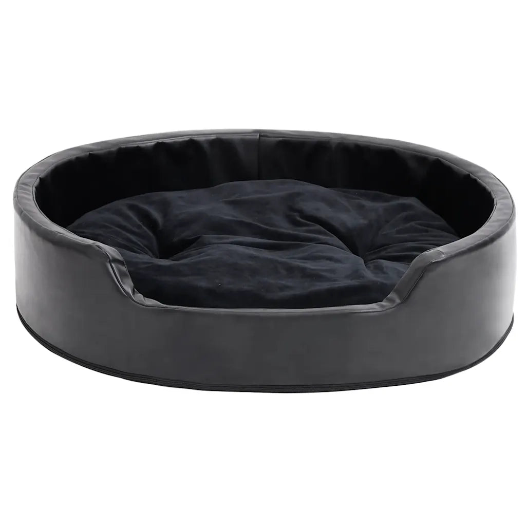 Lettino per Cani Nero 79x70x19 cm in Peluche e Similpelle CFW6097516
