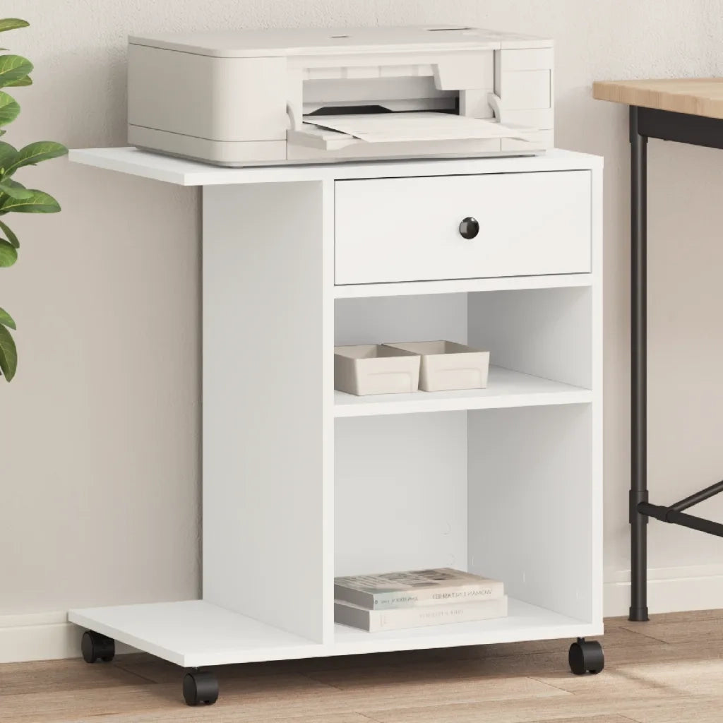 Supporto per Stampante con Ruote Bianco 60x40x68,5 cm CFW2846956