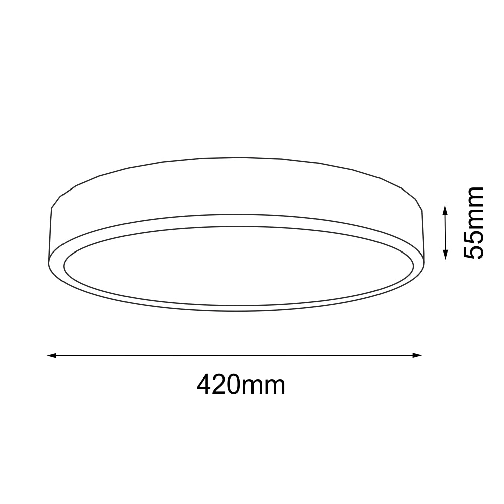 Plafoniera tonda Ø42 LED 15,8W 4000K nero/bianco Shilo