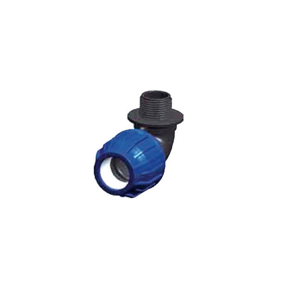 Raccordo curvo maschio in polipropilene