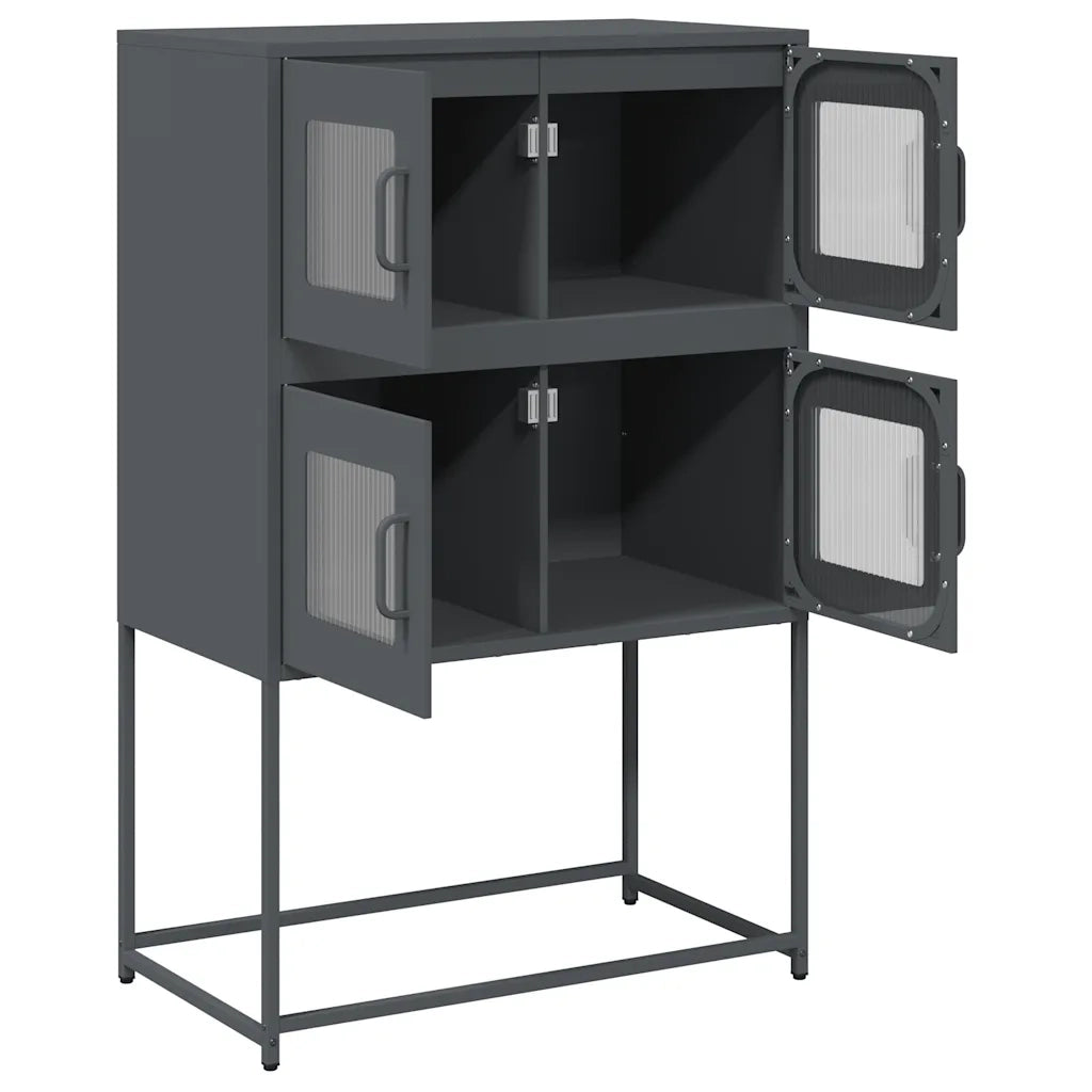 Credenza Antracite 68x39x107 cm Acciaio 853346