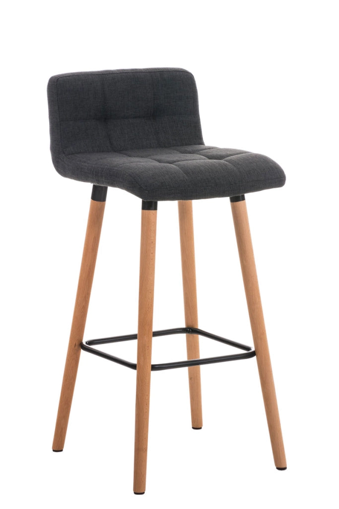 Sgabello Lincoln in tessuto grigio scuro