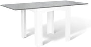 Tavolo da pranzo allungabile DONA per 4-8 persone con piano effetto cemento cerato 80-160cm