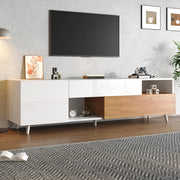 Mobile TV Lowboard ¨C MINIMAL ¨C Bianco Lucido, 1 Cassetto, 7 Ripiani, 180x38x50 cm