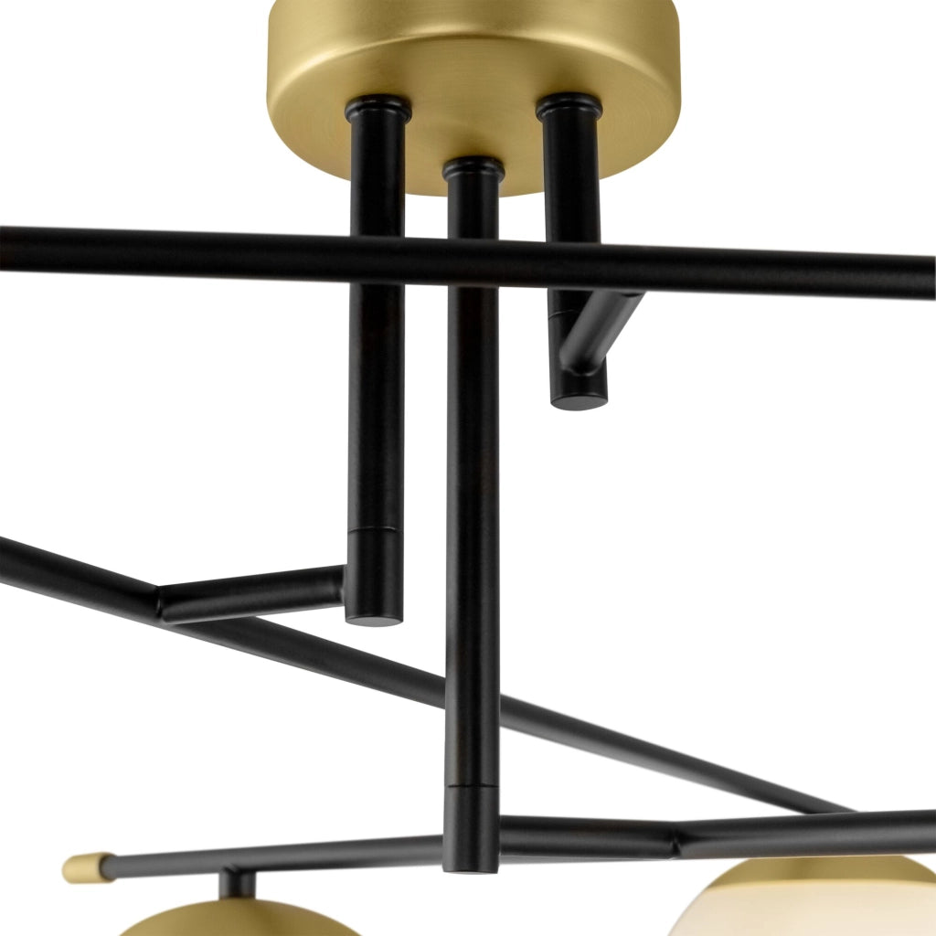 Maytoni Lampadario contemporaneo Nostalgia 6 luci E14 oro opaco metallo diffusori vetro
