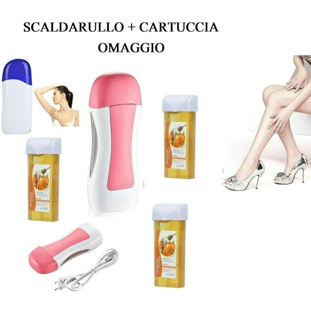 Trade Shop - Scaldarullo Scaldacera 40 Watt Manipolo Per Cera + Cartuccia In Omaggio -